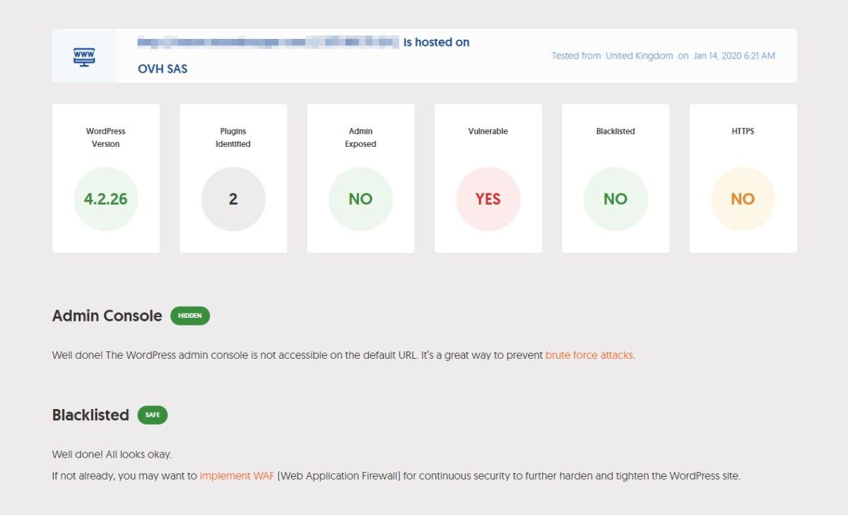 WordPress Security Scanner un outil pour vérifier la sécurité de
